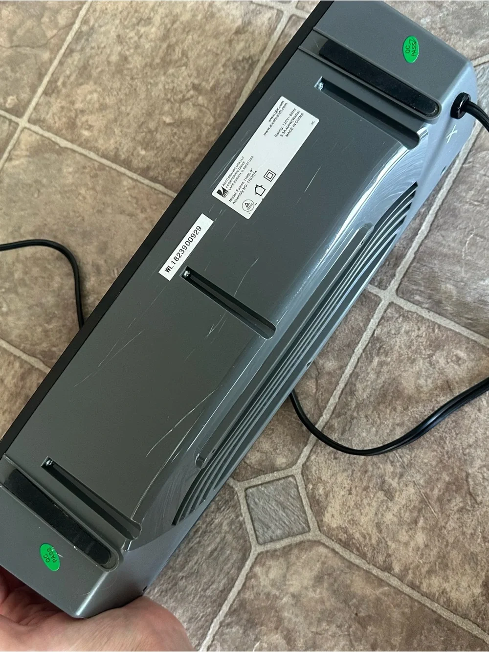 Swingline GBC Fusion 1100L Laminator Photo/Document Black Hot & Cool